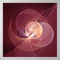 Abstract Elegant Modern Wine Red Fractal Art