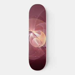 Abstract Elegant Modern Wine Red Fractal Art Skateboard