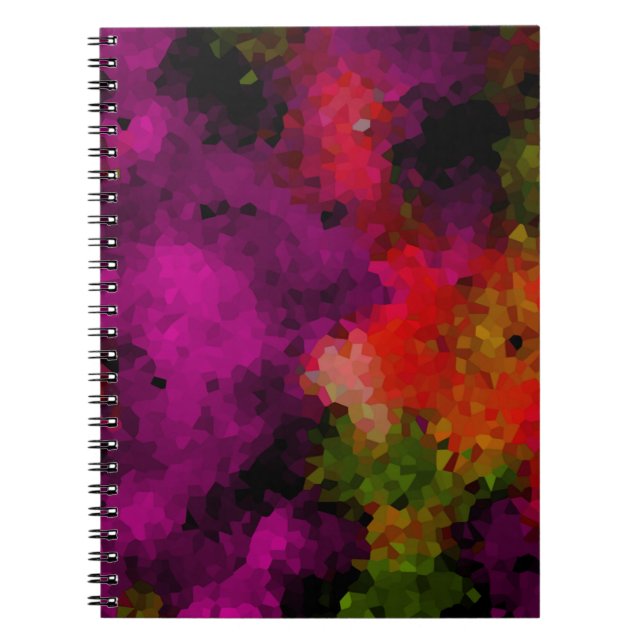 Abstract, elegant, mosaic, mosaic pattern, crystal notebook (Front)