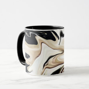 Abstract elegant retro colours digital fluid mug