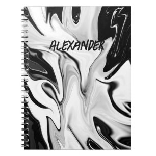 Abstract elegant retro colours digital fluid notebook