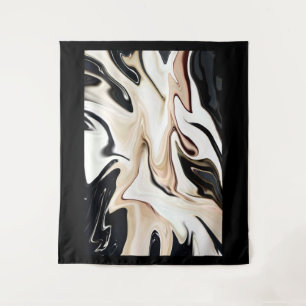 Abstract elegant retro colours digital fluid tapestry