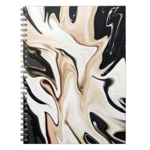 Abstract elegant retro colours digital fluid textu notebook
