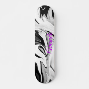 Abstract elegant retro colours  skateboard