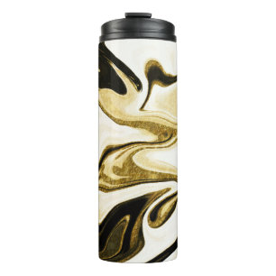 Abstract elegant retro digital fluid liquid marble thermal tumbler