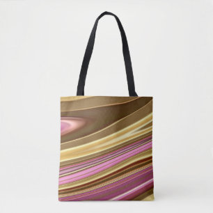 Abstract elegant retro digital fluid liquid marble tote bag