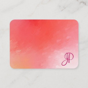 Abstract Elegant Script Monogram Template Business Card