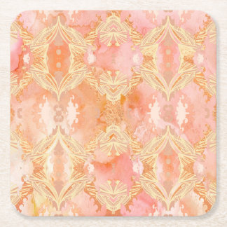 abstract, elegant square paper coaster