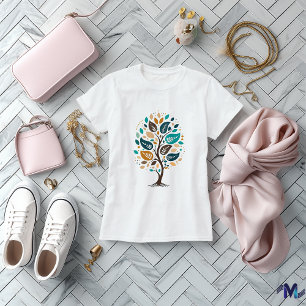 Abstract Elegant Tree Art Design T-Shirt