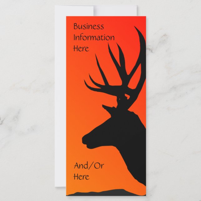 Abstract Elk Head Bookmark Rack Card (Front)
