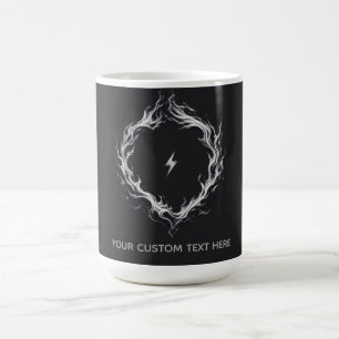 Abstract Energy Circle  – Customizable Text Coffee Mug