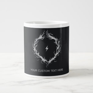 Abstract Energy Circle – Customizable Text Large Coffee Mug