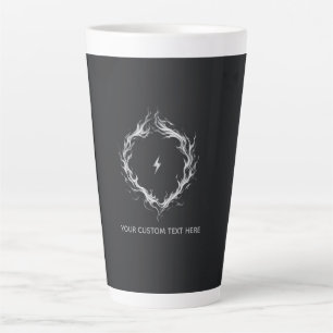 Abstract Energy Circle– Customizable Text Latte Mug