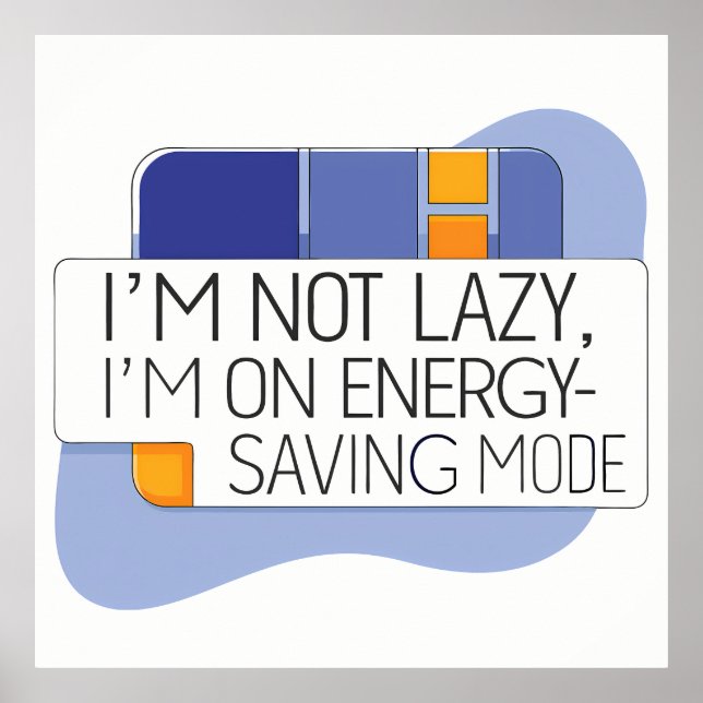 Abstract Energy Saving Mode with People Poster (Front)