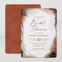 Abstract Ethereal Burnt Orange Bridal Shower