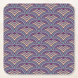 Abstract ethnic background 2 square paper coaster