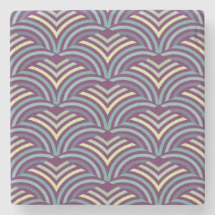 Abstract ethnic background 2 stone coaster
