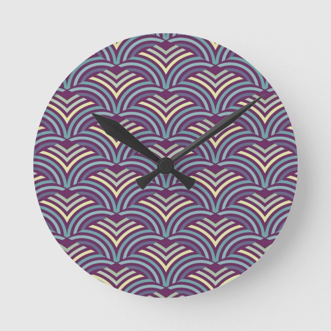 Abstract ethnic background round clock (Front)