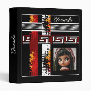 Abstract , ethnic, creative 3 ring binder