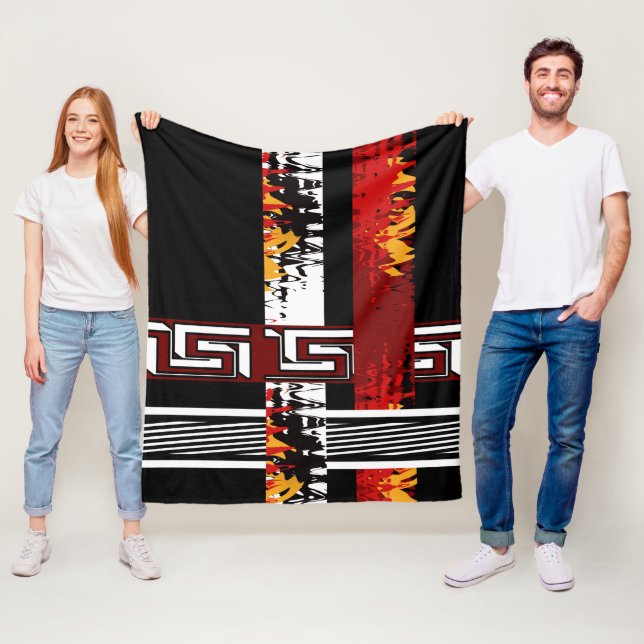 Abstract , ethnic, creative fleece blanket (In Situ)