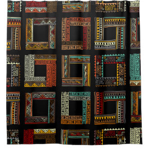 Abstract ethnic frames, seamless pattern