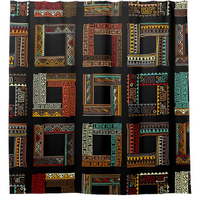 Abstract ethnic frames, seamless pattern (Front)