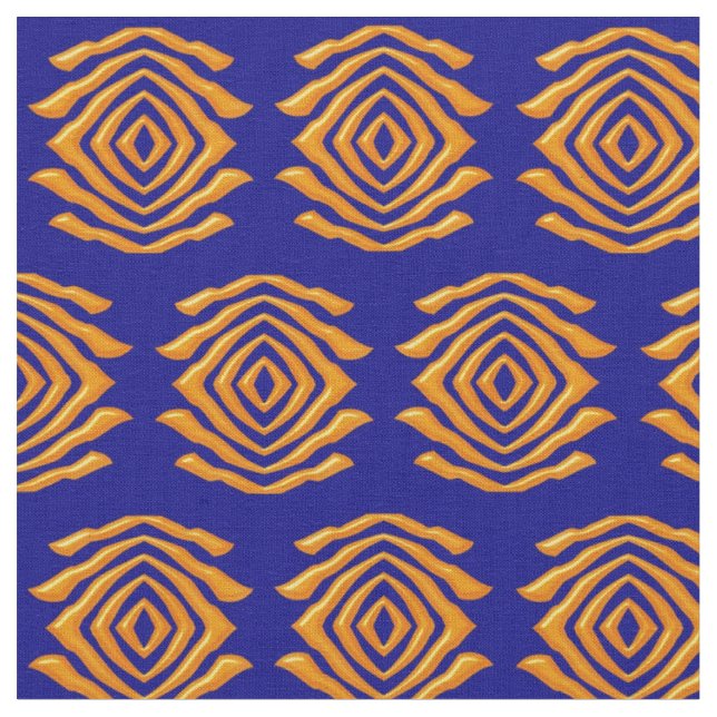 Abstract Ethnic Geometric African Pattern Fabric (Close Up)