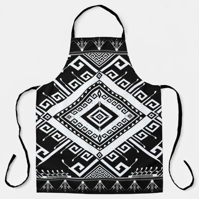 Abstract ethnic geometric pattern background desig apron (Front)