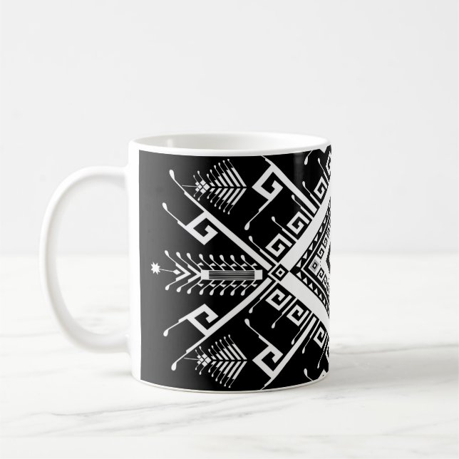 Abstract ethnic geometric pattern background desig coffee mug (Left)