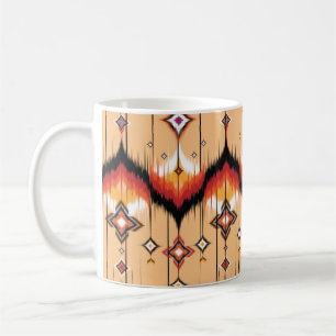 Abstract ethnic geometric pattern design, Ikat geo Coffee Mug