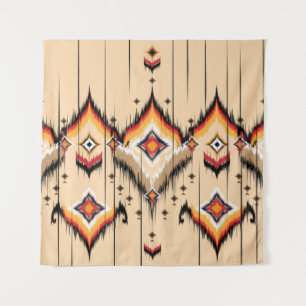 Abstract ethnic geometric pattern design, illustra tapestry
