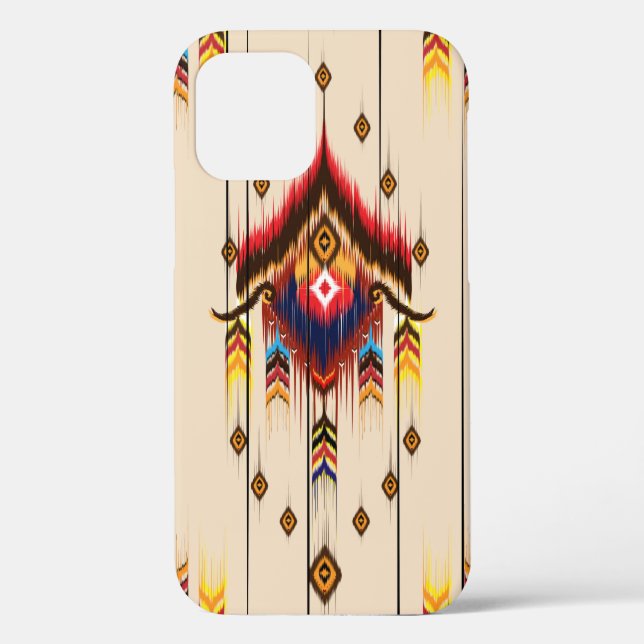 Abstract ethnic geometric pattern, Ikat geometric  Case-Mate iPhone Case (Back)