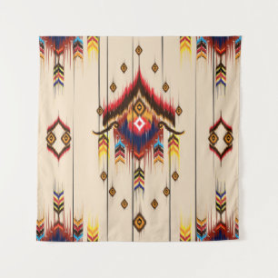 Abstract ethnic geometric pattern, Ikat geometric  Tapestry