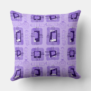 Abstract Ethnic Matrix - Lavender Throw Pillow