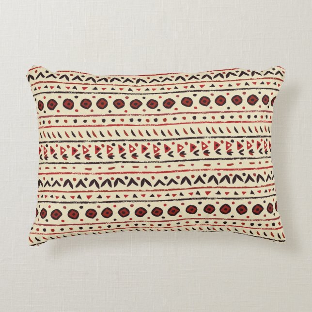 Abstract ethnic seamless pattern accent pillow (Front)