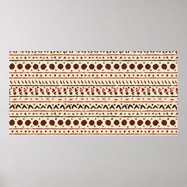 Abstract ethnic seamless pattern poster (Front)