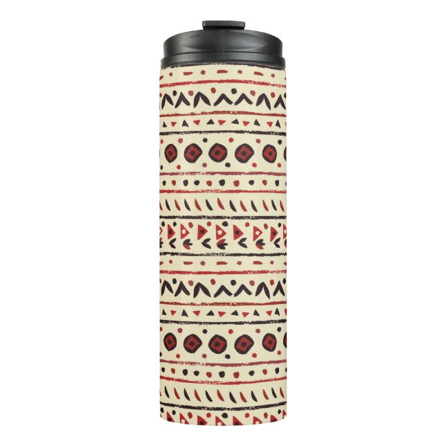 Abstract ethnic seamless pattern thermal tumbler (Front)