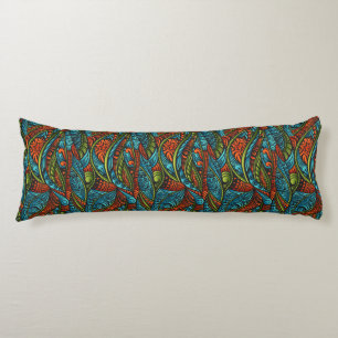 Abstract ethnic wallpaper body pillow