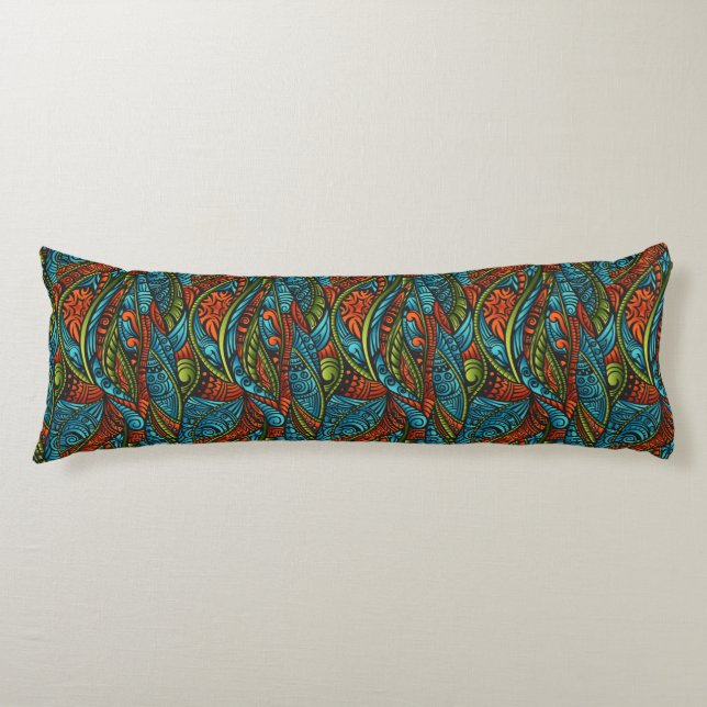 Abstract ethnic wallpaper body pillow (Front)