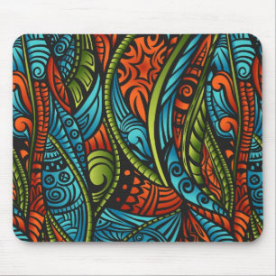 Abstract ethnic wallpaper mouse pad