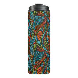 Abstract ethnic wallpaper thermal tumbler