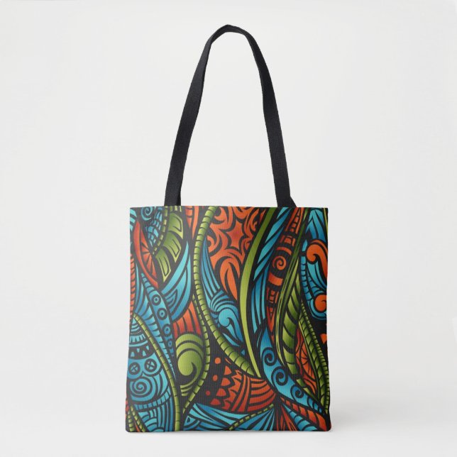 Abstract ethnic wallpaper tote bag (Front)