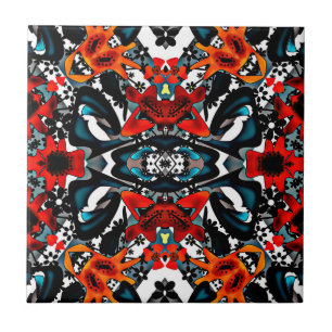 Abstract ethno kaleidoscopic ornamental print mode tile