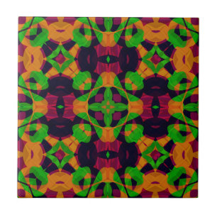 Abstract ethno kaleidoscopic ornamental print mode tile