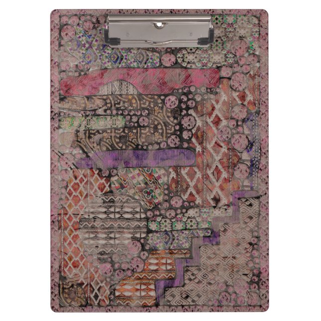 Abstract Ethno Pattern - Folklore Art 1 Clipboard (Front)