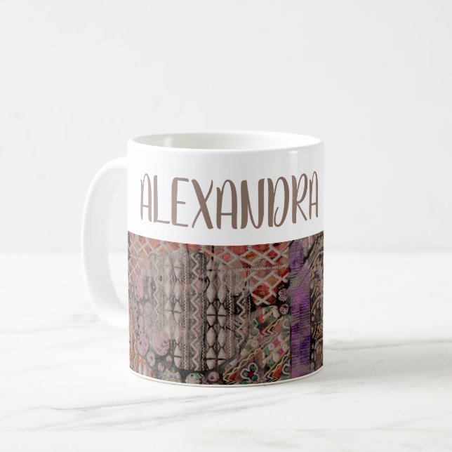 Abstract Ethno Pattern - Folklore Art 1 Coffee Mug (Front Left)