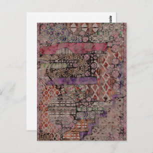 Abstract Ethno Pattern - Folklore Art 1 Postcard