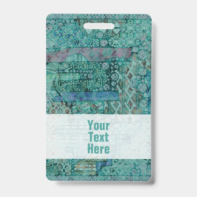 Abstract Ethno Pattern - Folklore Art 2 Badge (Front)