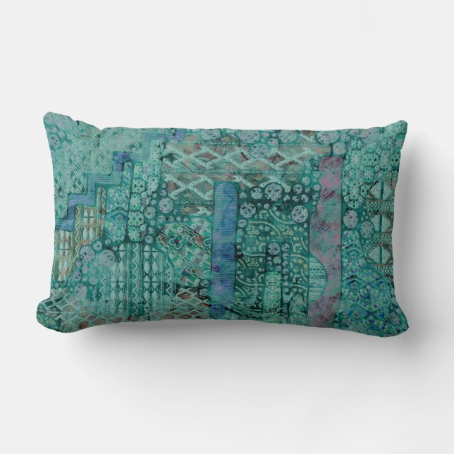 Abstract Ethno Pattern - Folklore Art 2 Lumbar Pillow (Front)