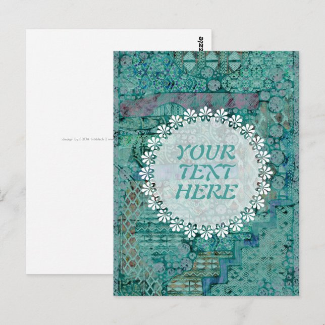 Abstract Ethno Pattern - Folklore Art 2 Postcard (Front/Back)